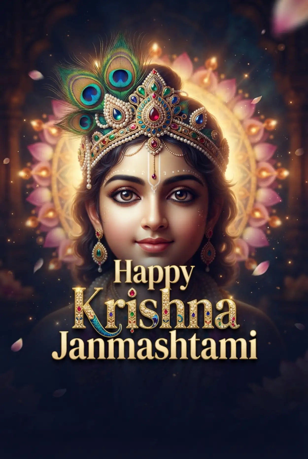 Free Download Happy Krishna Janmashtami Greetings Filled With Divine Blessings - High Quality Happy Krishna Janmashtami Greetings Image