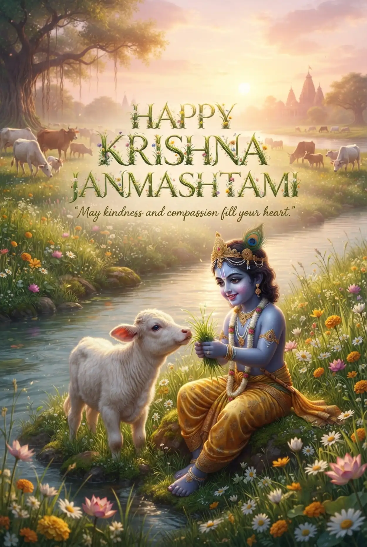 Free Download Happy Krishna Janmashtami Greetings For Facebook 2 - High Quality Happy Krishna Janmashtami Greetings Image