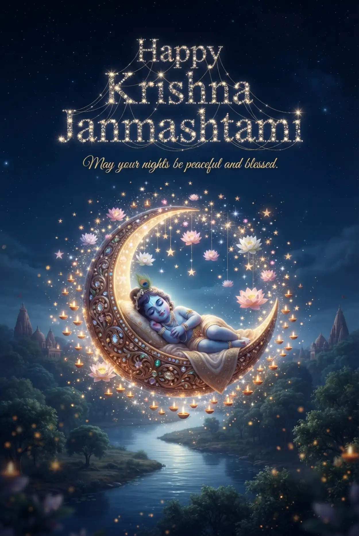 Free Download Happy Krishna Janmashtami Greetings For Janmashtami Celebration - High Quality Happy Krishna Janmashtami Greetings Image