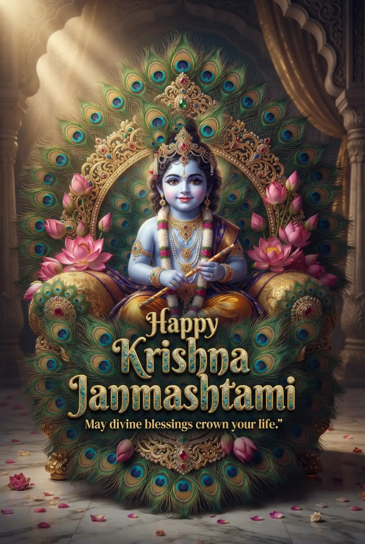 Free Download Happy Krishna Janmashtami Greetings For Social Media Posts - High Quality Happy Krishna Janmashtami Greetings Image