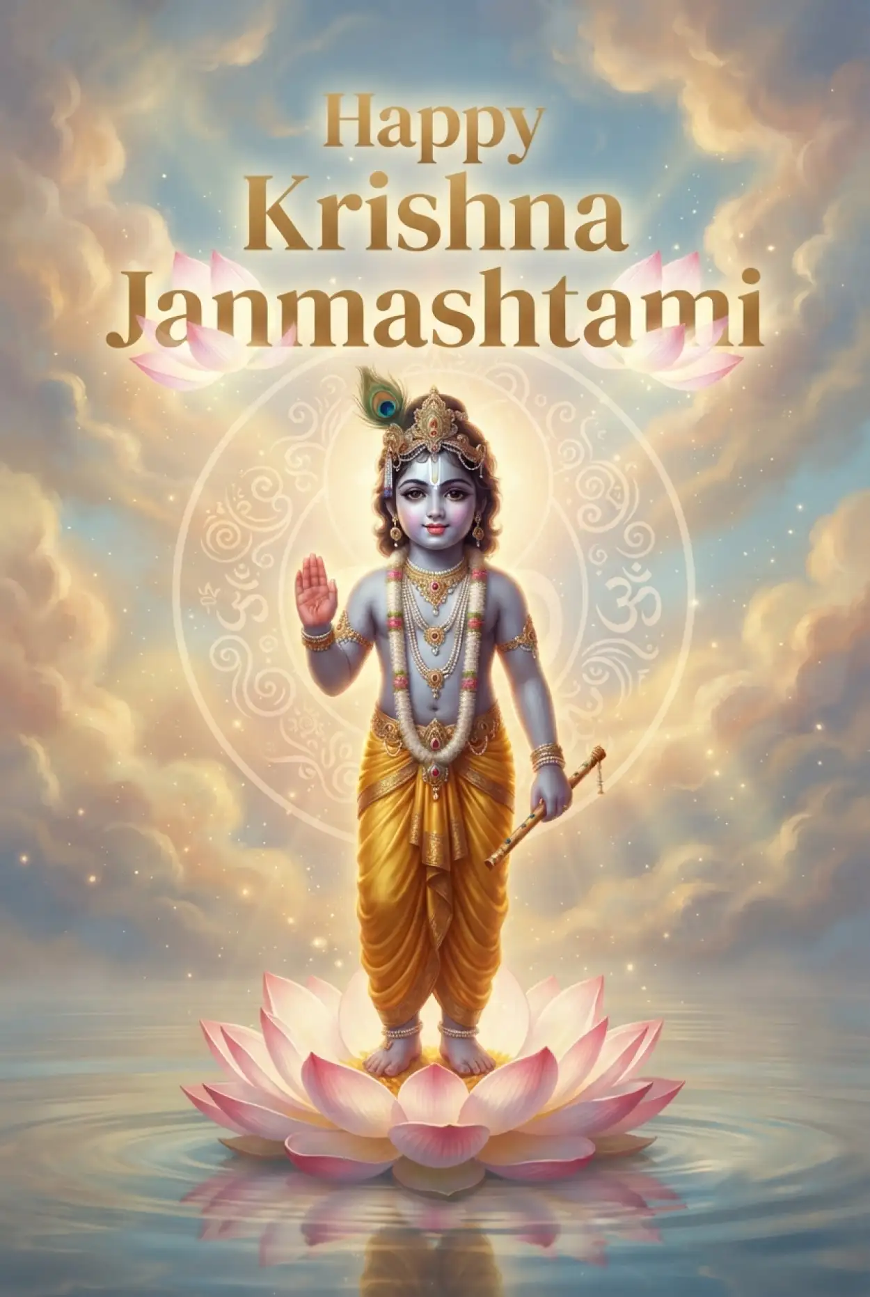 Free Download Happy Krishna Janmashtami Greetings In Simple Hindi - High Quality Happy Krishna Janmashtami Greetings Image