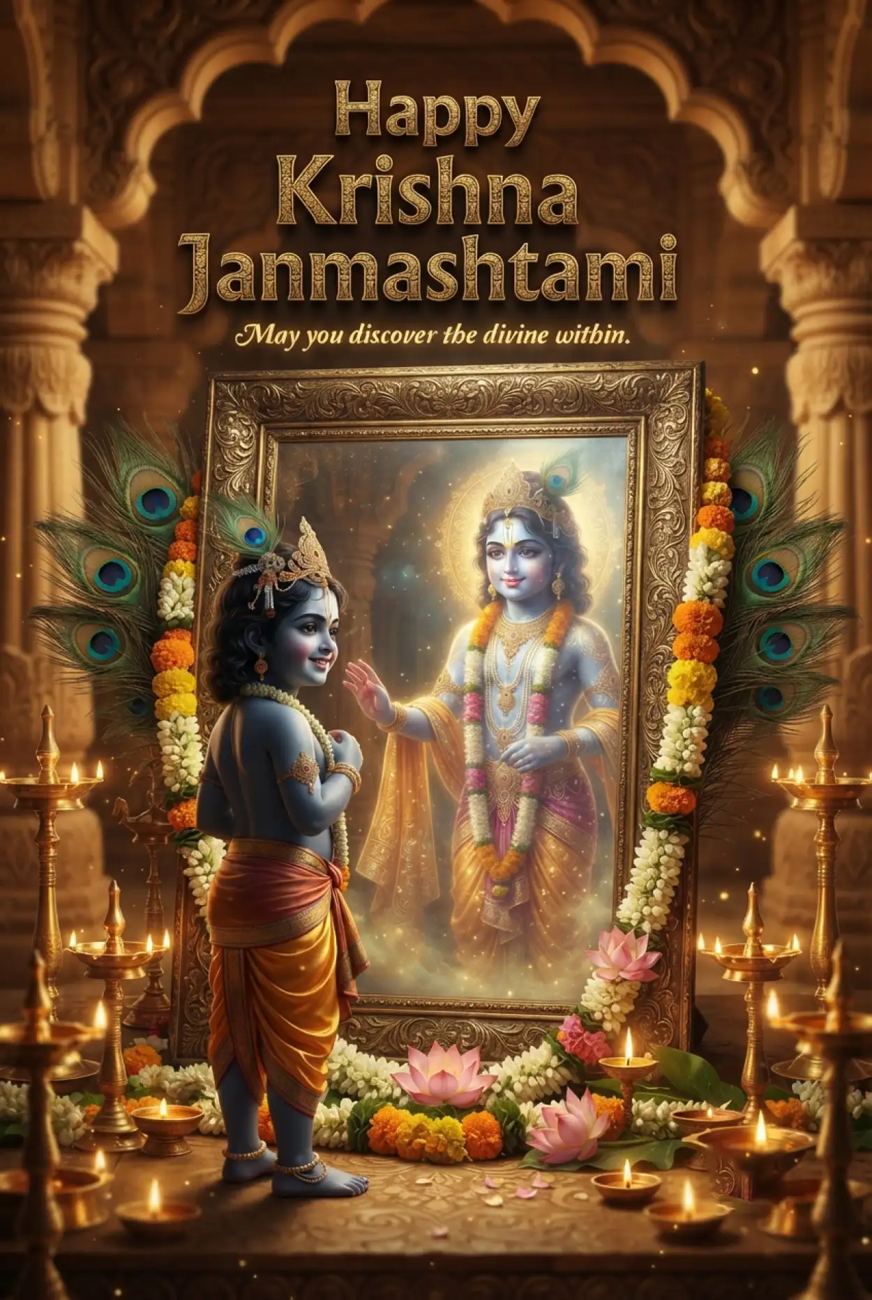 Free Download Happy Krishna Janmashtami Greetings To Post On Facebook - High Quality Happy Krishna Janmashtami Greetings Image
