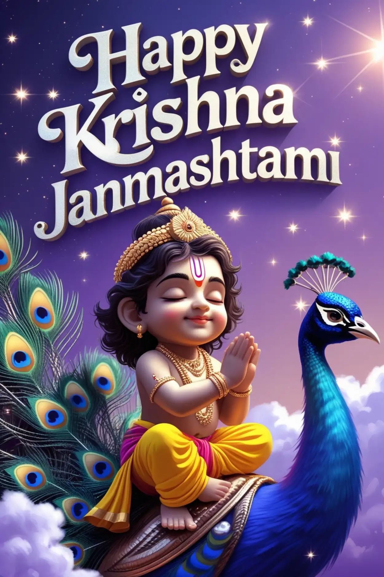 Free Download Happy Krishna Janmashtami Krishna 3D Wallpaper - High Quality Happy Krishna Janmashtami Background