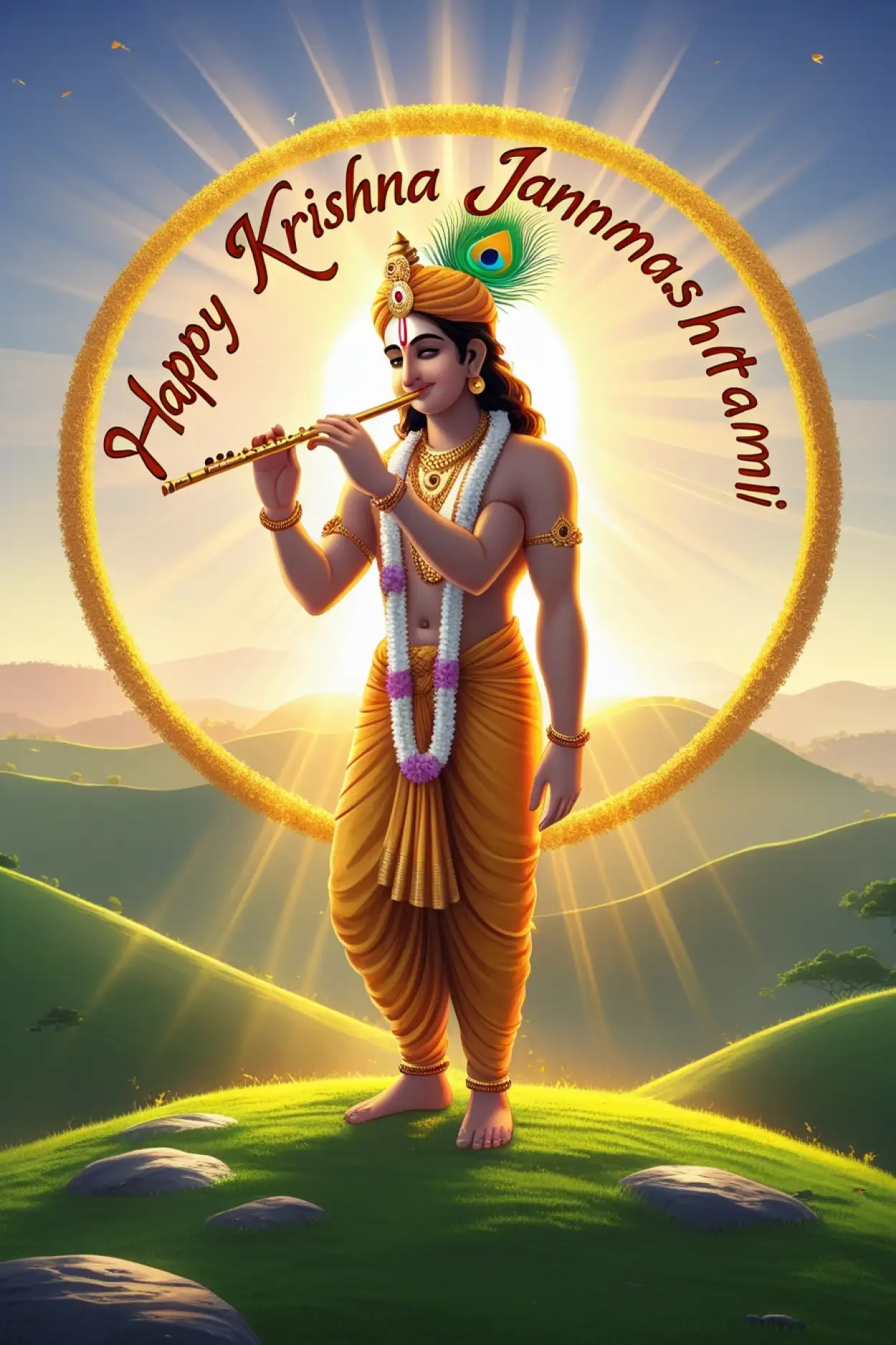 Free Download Happy Krishna Janmashtami Krishna Digital Art - High Quality Happy Krishna Janmashtami Background