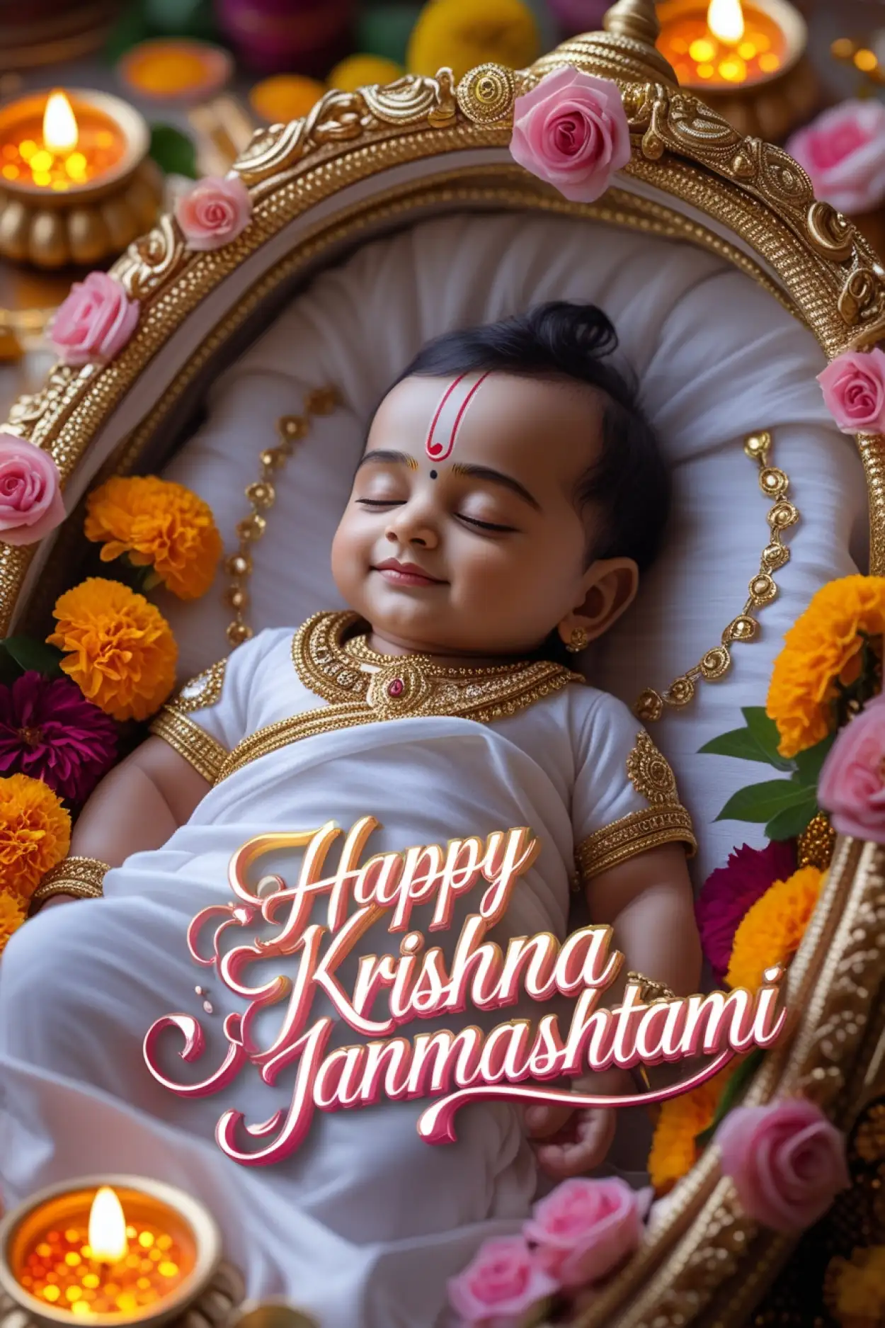 Free Download Happy Krishna Janmashtami Krishna Playing Bansuri - High Quality Happy Krishna Janmashtami Background