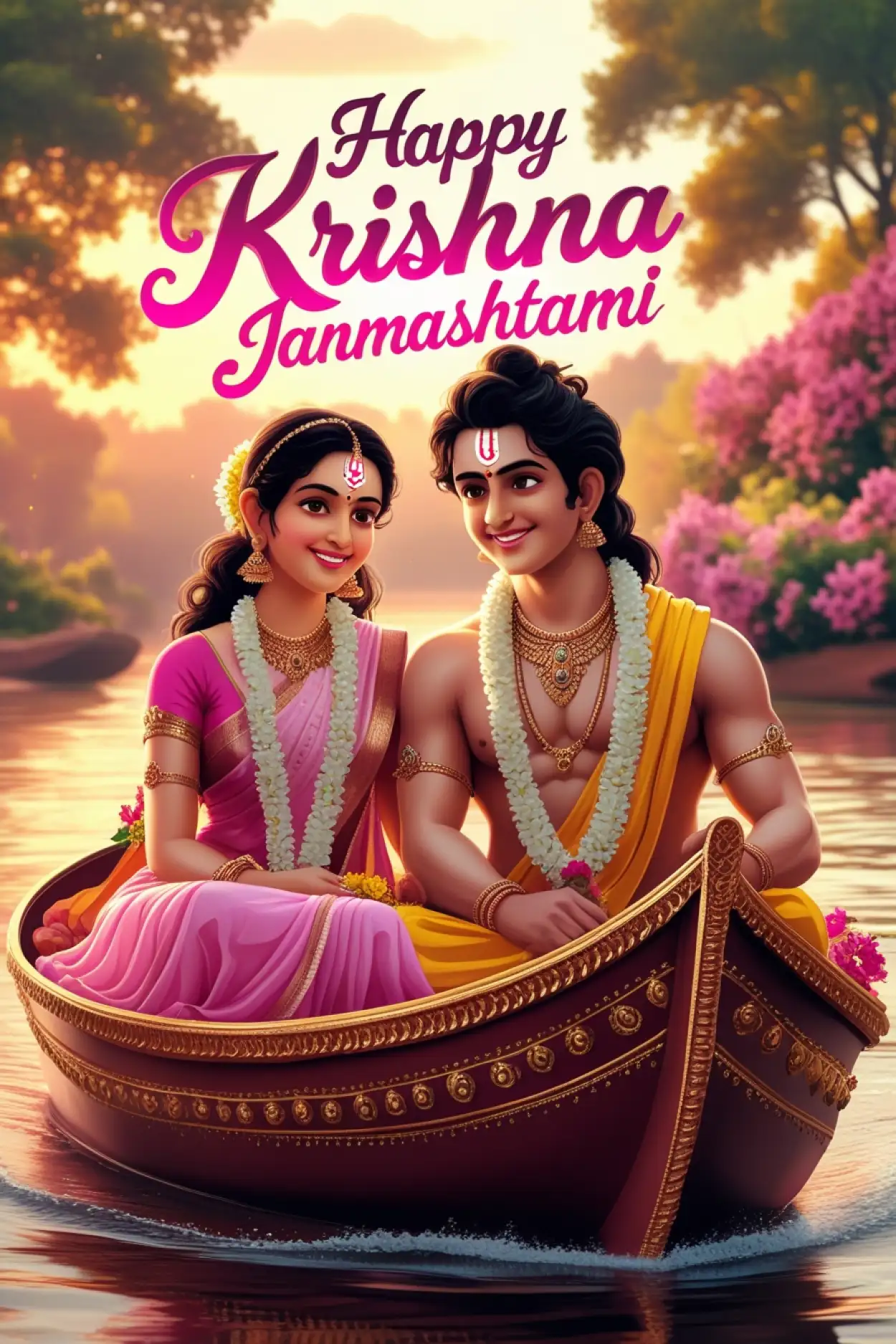 Free Download Happy Krishna Janmashtami Krishna Standing With Cow - High Quality Happy Krishna Janmashtami Background