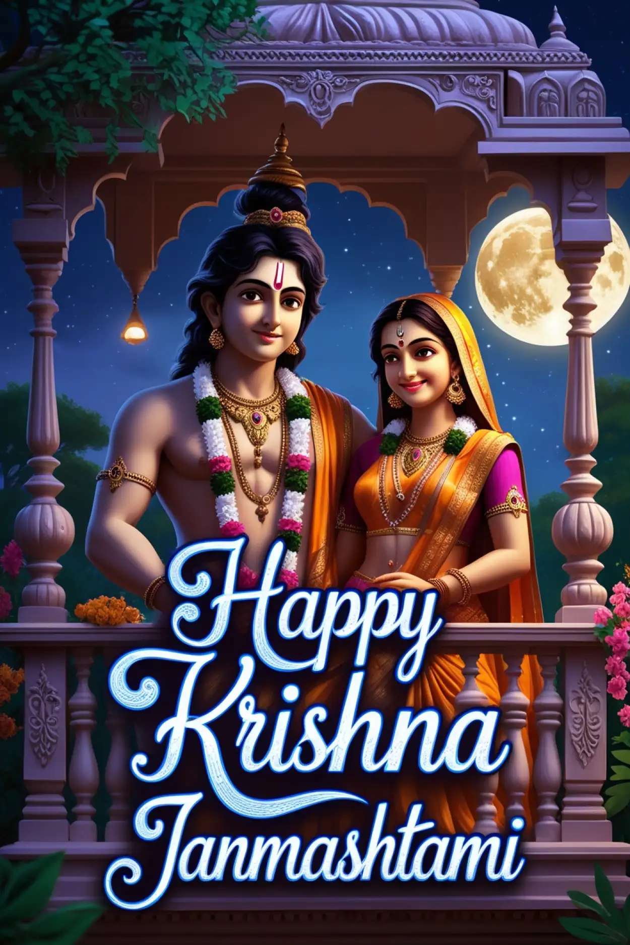 Free Download Happy Krishna Janmashtami Photo With Radha - High Quality Happy Krishna Janmashtami Background