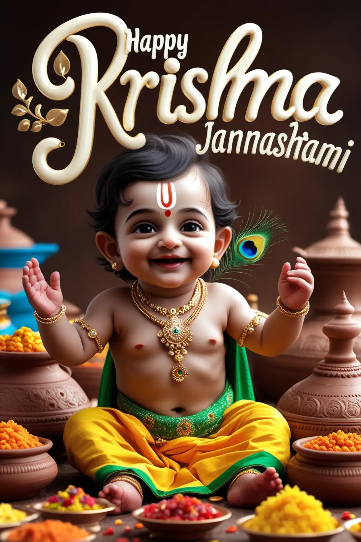 Free Download Happy Krishna Janmashtami Quotes With Krishna Image - High Quality Happy Krishna Janmashtami Background