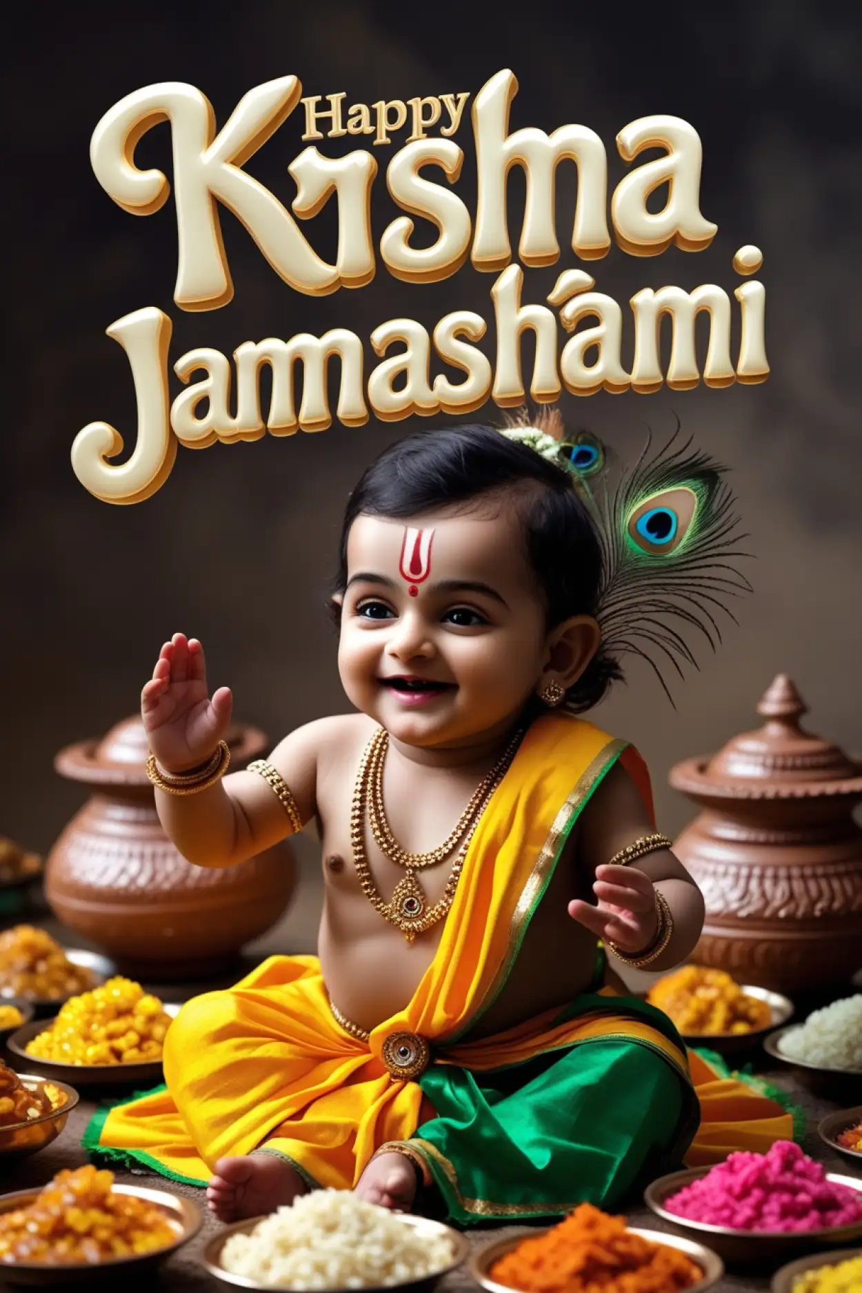 Free Download Happy Krishna Janmashtami WhatsApp DP Images - High Quality Happy Krishna Janmashtami Background