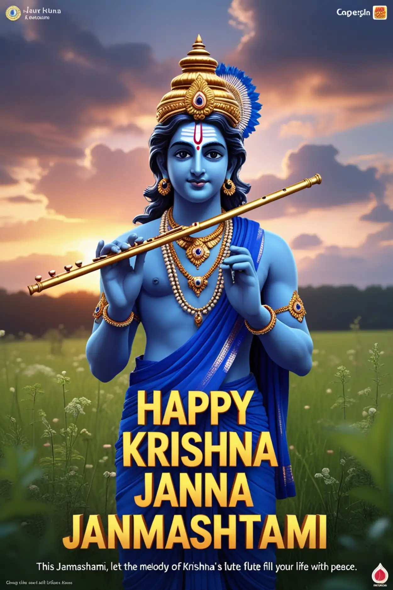 Free Download Happy Krishna Janmashtami Wishes In Hindi - High Quality Happy Krishna Janmashtami Background