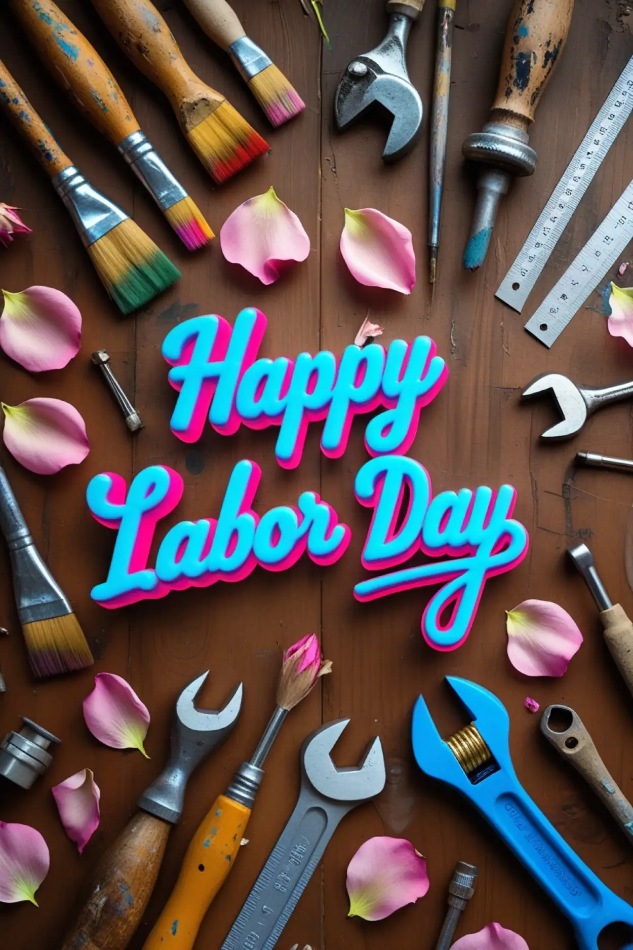 happy labor day poster template