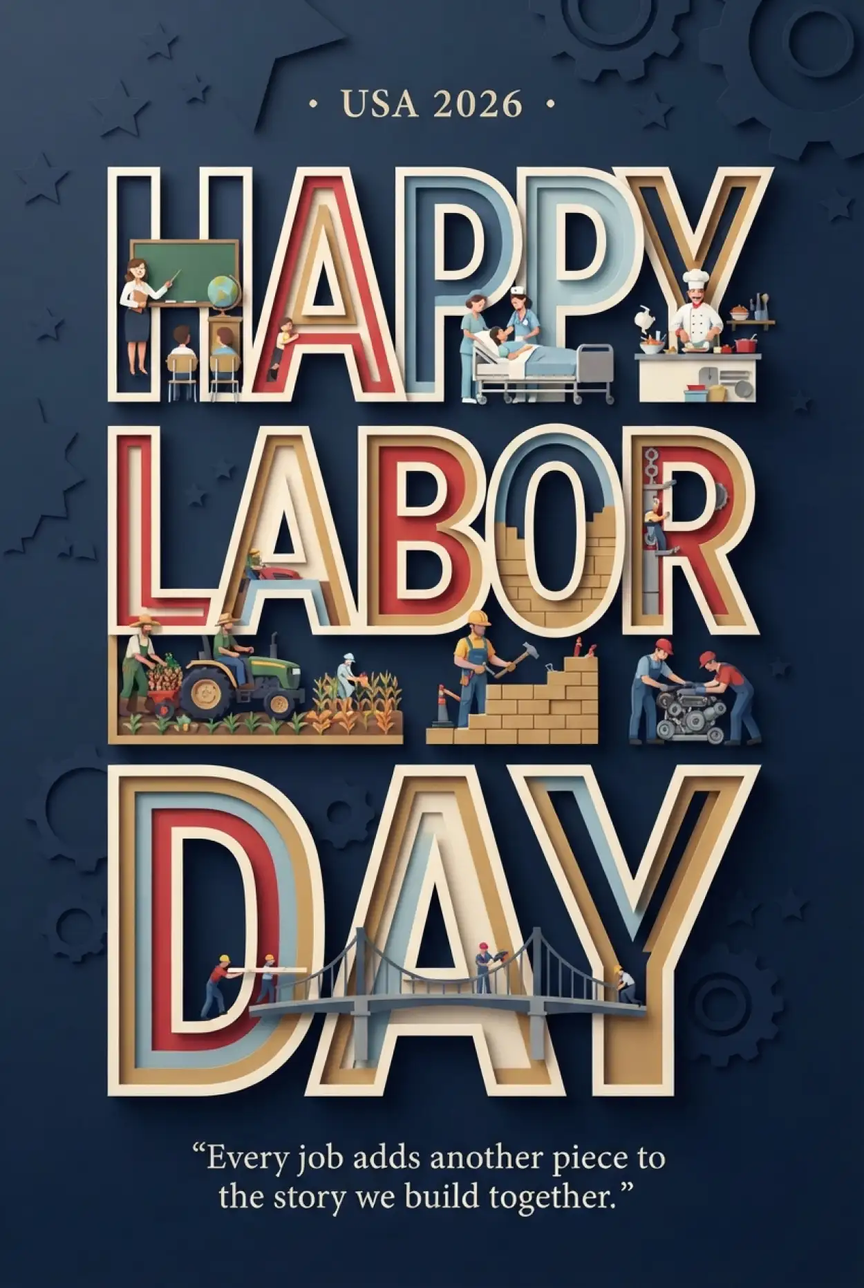 Free Download Happy Labor Day Usa 2026 Pinterest Post Design - High Quality Happy Labor Day USA 2026 Image