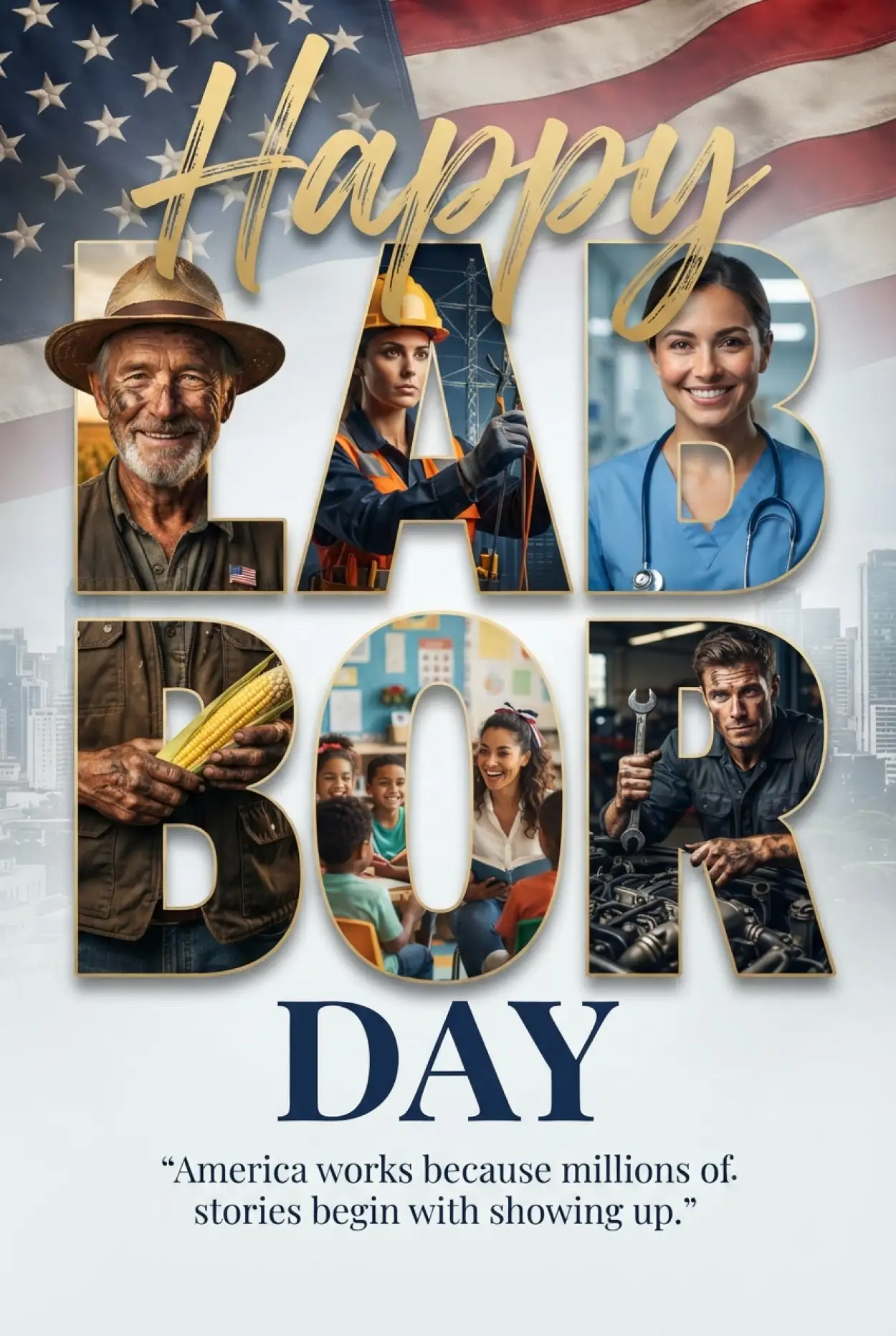 Free Download Happy Labor Day Usa 2026 Short Wishes - High Quality Happy Labor Day USA 2026 Image