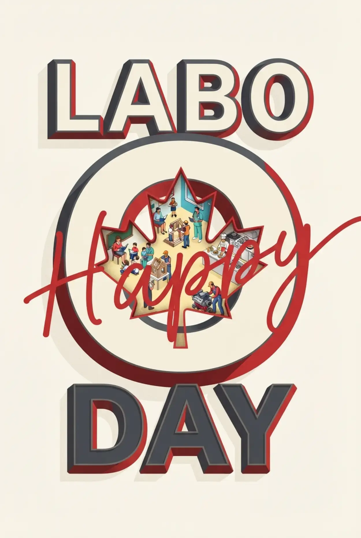 Free Download Happy Labour Day Canada 2026 Canadian Flag Background - High Quality Happy Labour Day Canada 2026 Background Image
