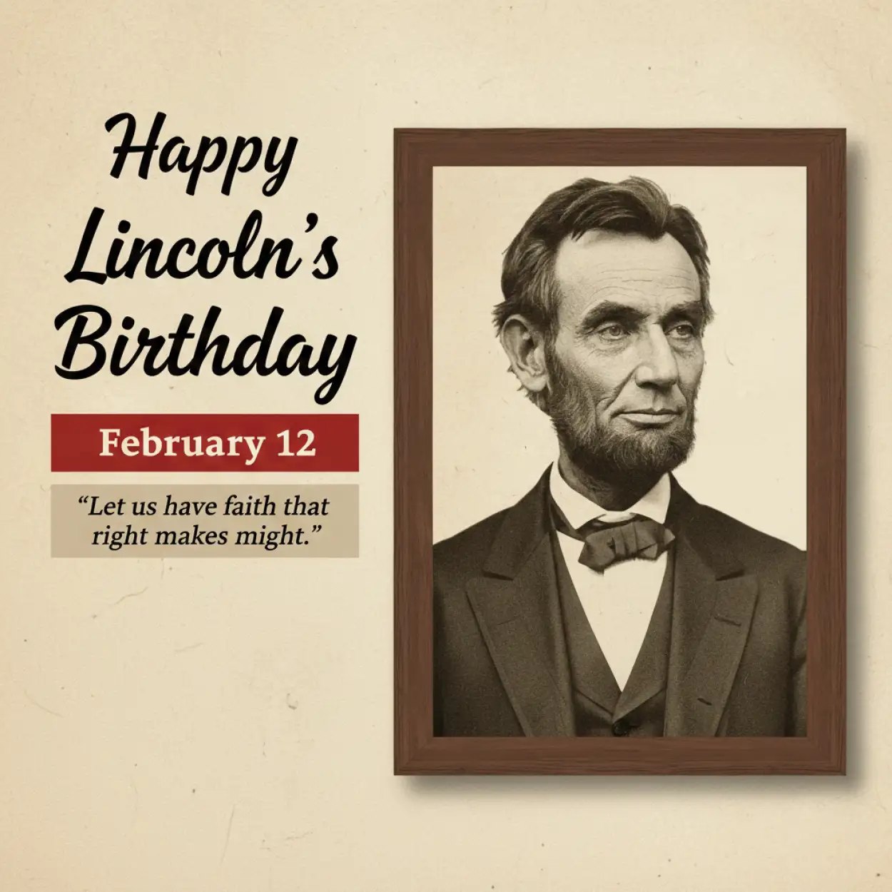 Free Download Happy Lincolns Birthday Greetings - High Quality Happy Lincolns Birthday Background