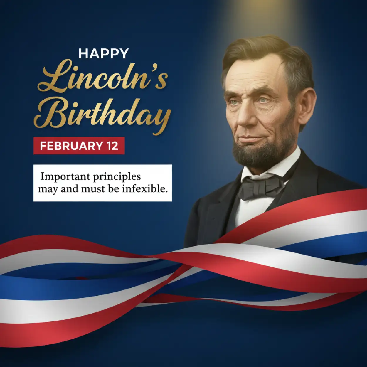 happy lincolns birthday patriotic message