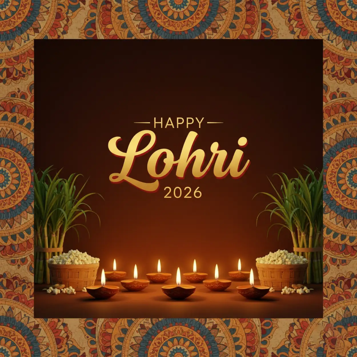 happy lohri 2026 banner design