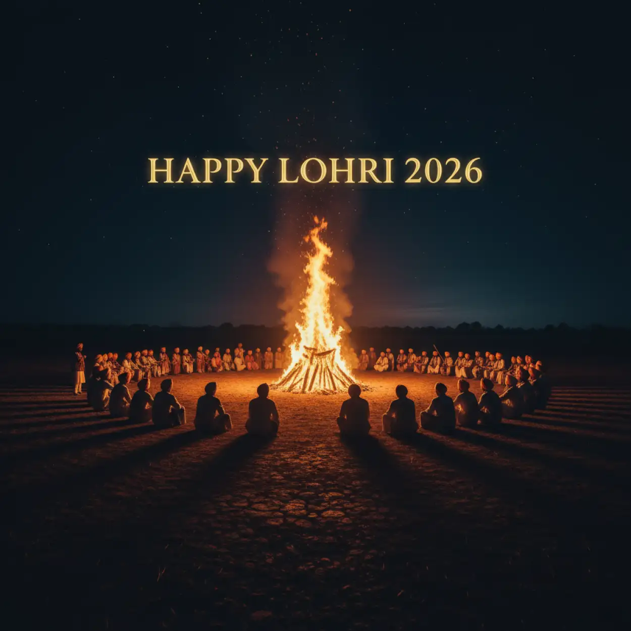 happy lohri 2026 festival poster hd