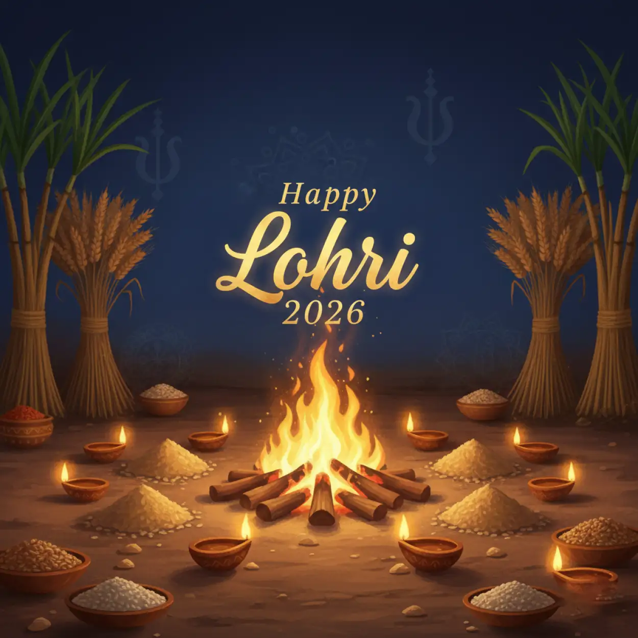 happy lohri 2026 greeting card online