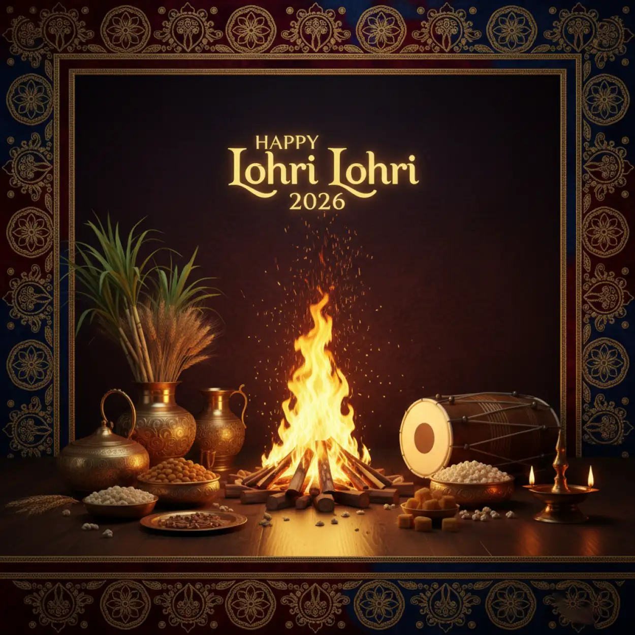 happy lohri 2026 greeting for employees