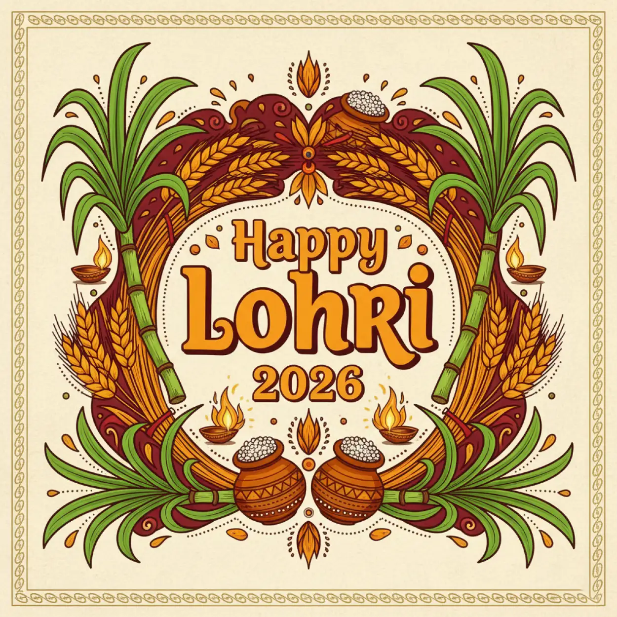 happy lohri 2026 greeting png