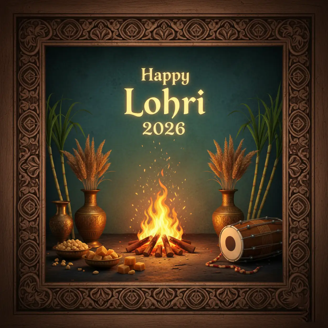 happy lohri 2026 greeting story design