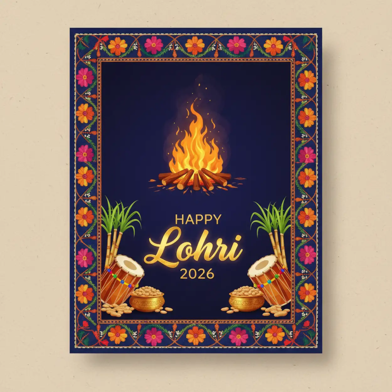 happy lohri 2026 greetings pinterest pin