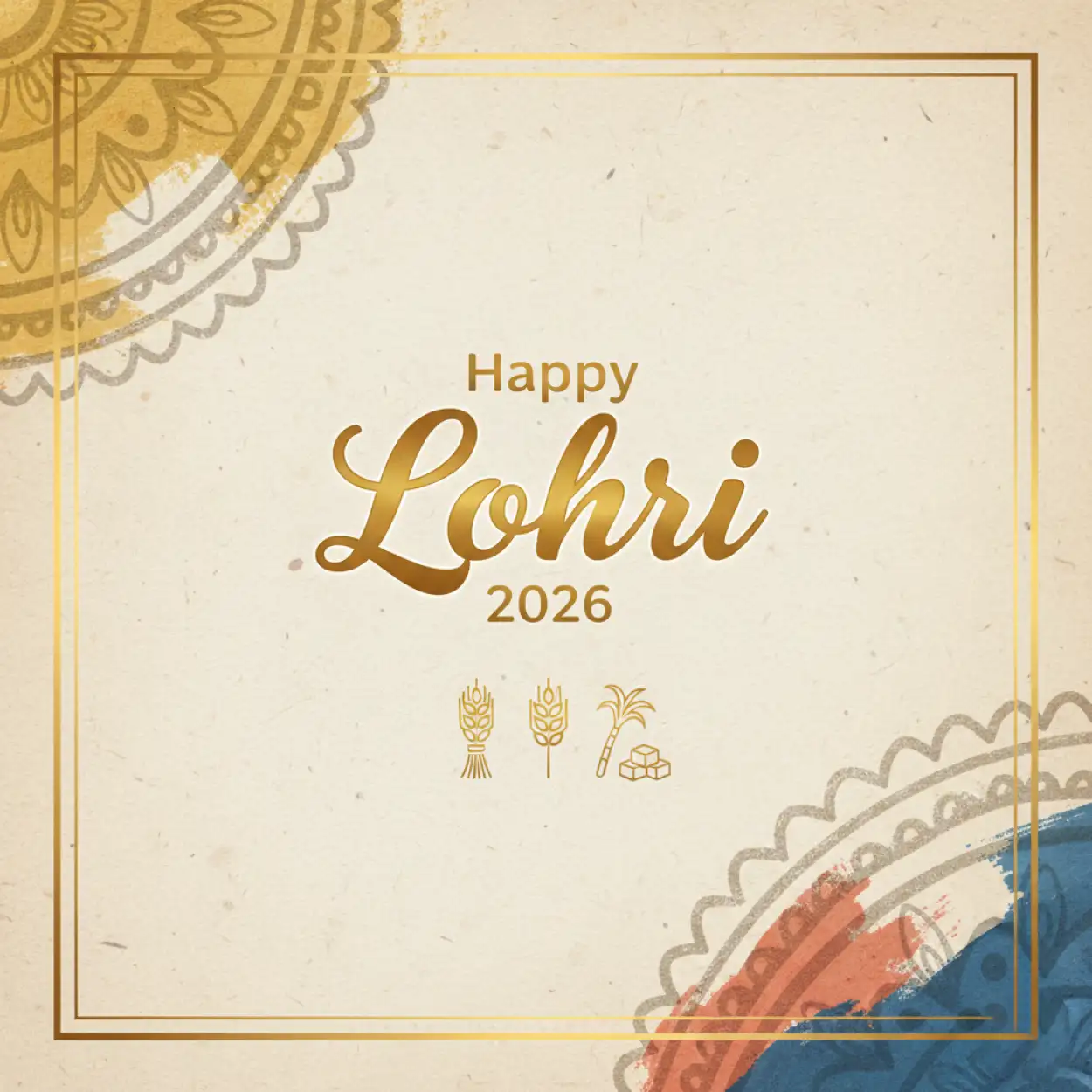 happy lohri 2026 greetings printable card