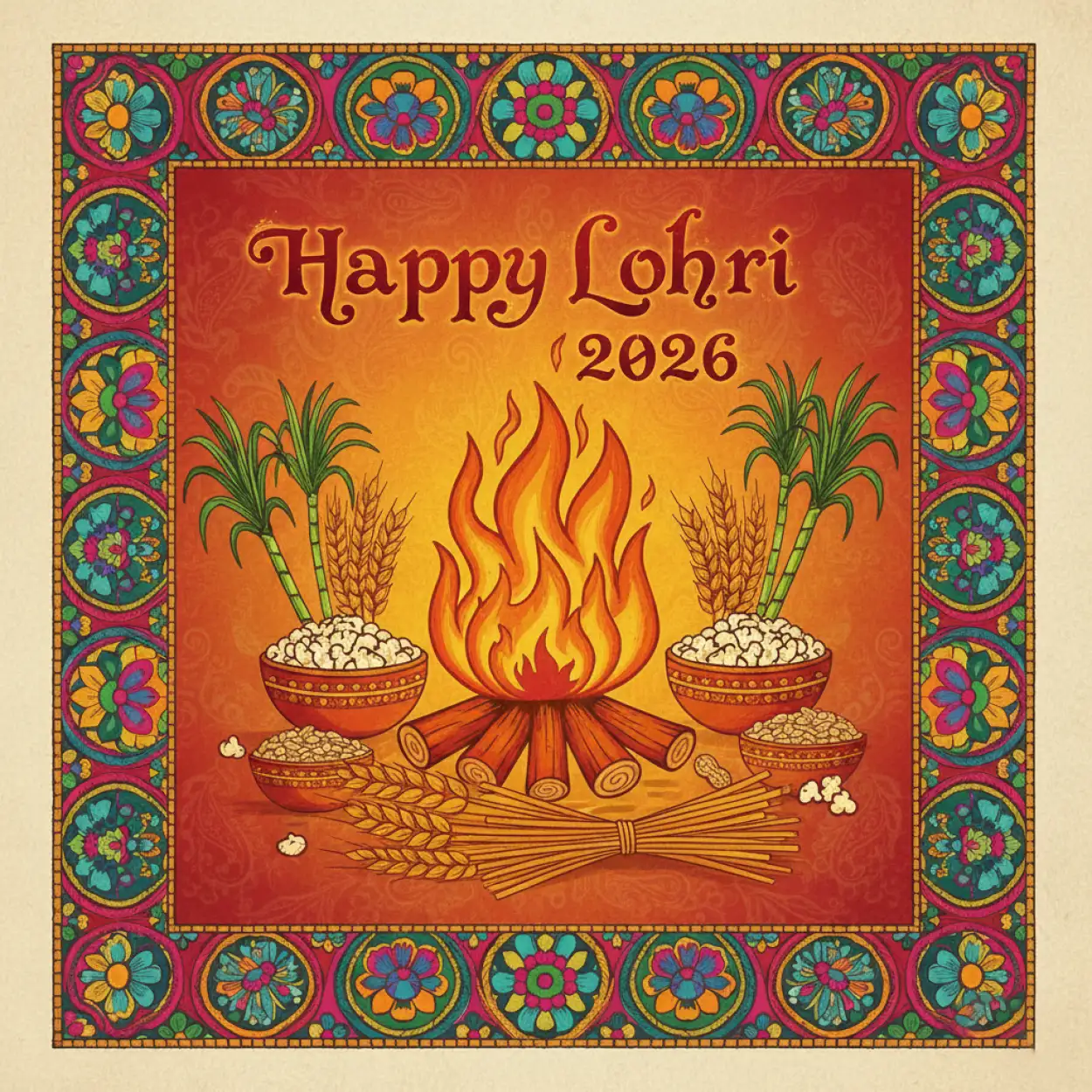 happy lohri 2026 greetings reel thumbnail
