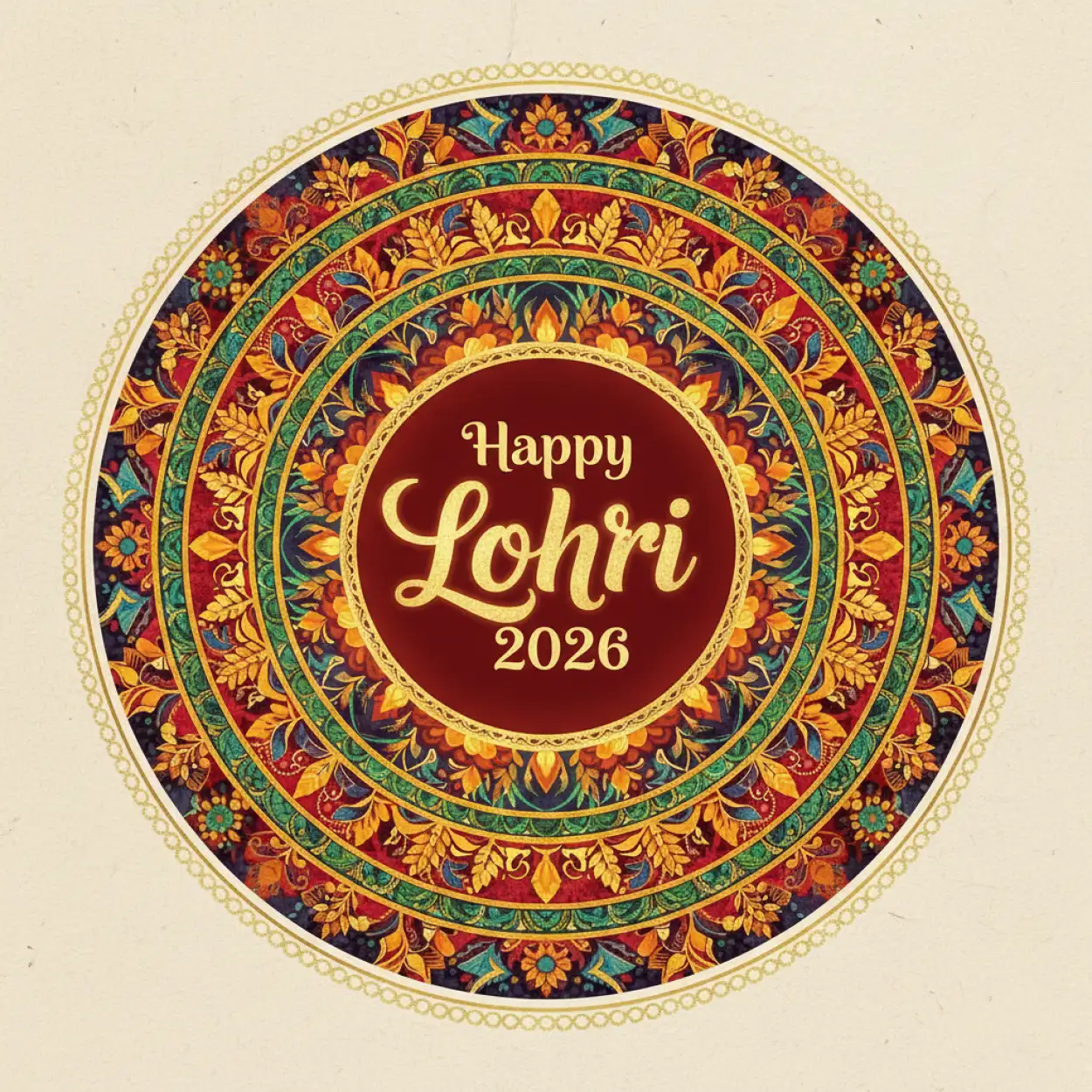 happy lohri 2026 greetings traditional background