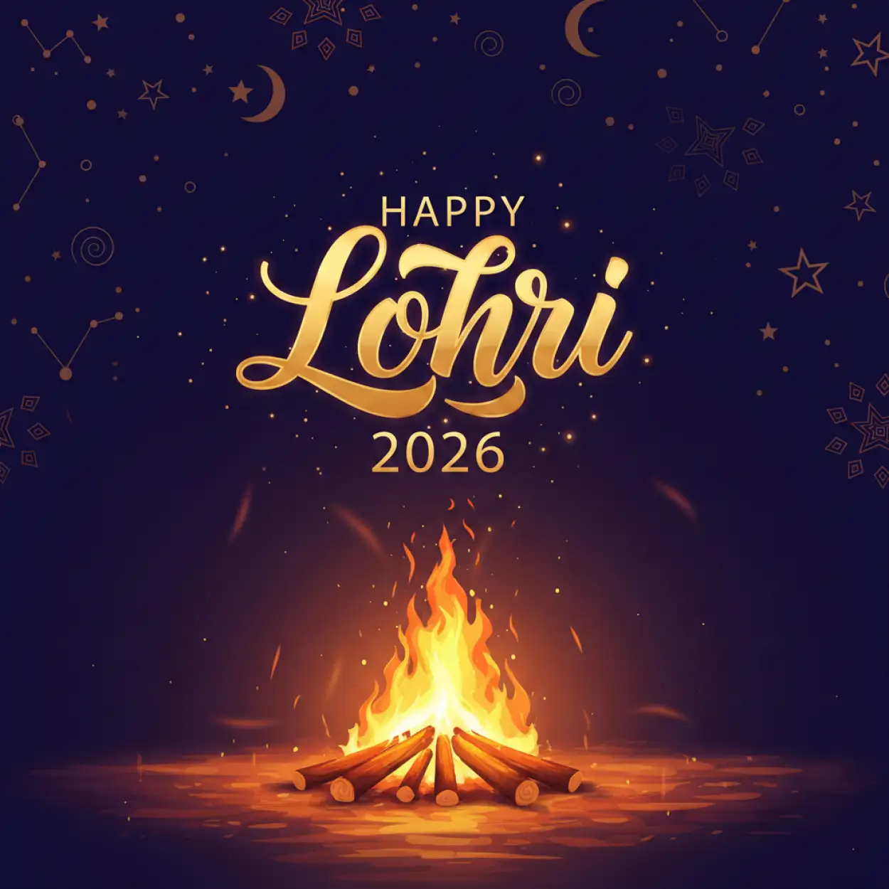 happy lohri 2026 greetings traditional style