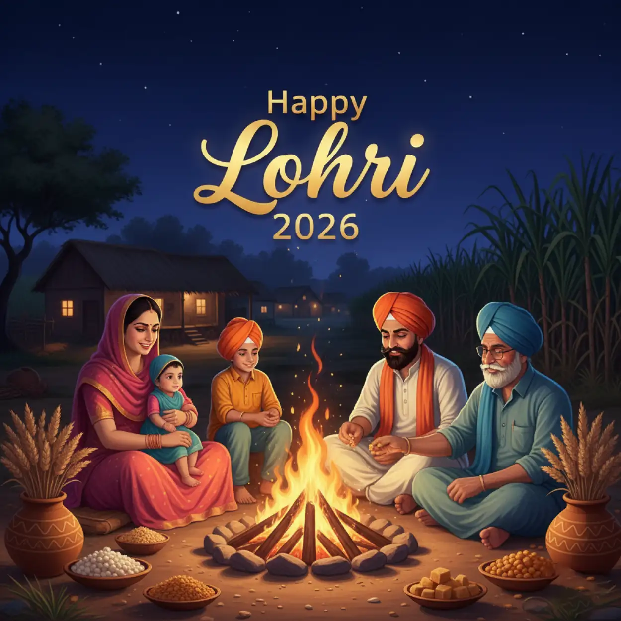 happy lohri 2026 images with wishes