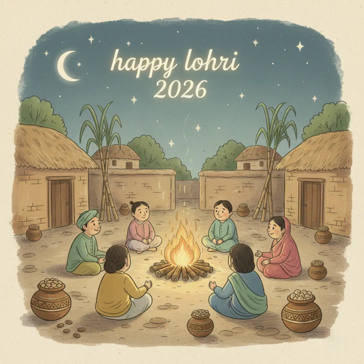 happy lohri 2026 promotional poster
