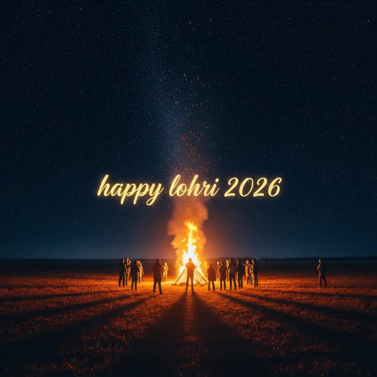 happy lohri poster design 2026