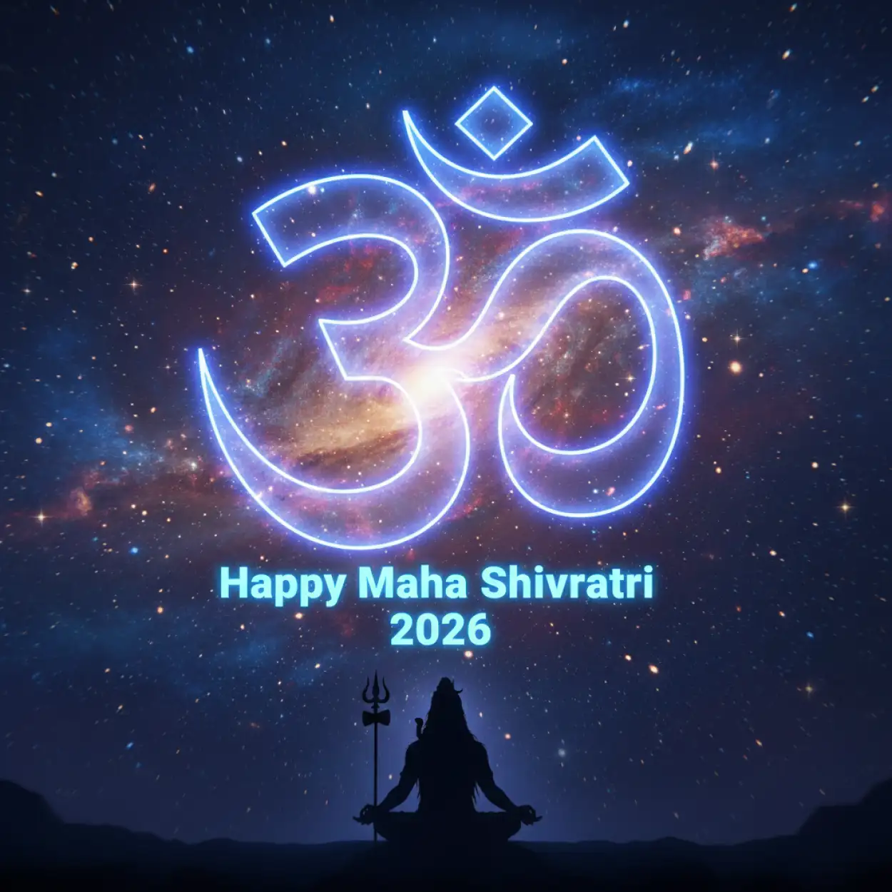 Free Download Happy Maha Shivratri 2026 Facebook Cover Banner With Trishul - High Quality Happy Maha Shivratri 2026 Facebook Post Background