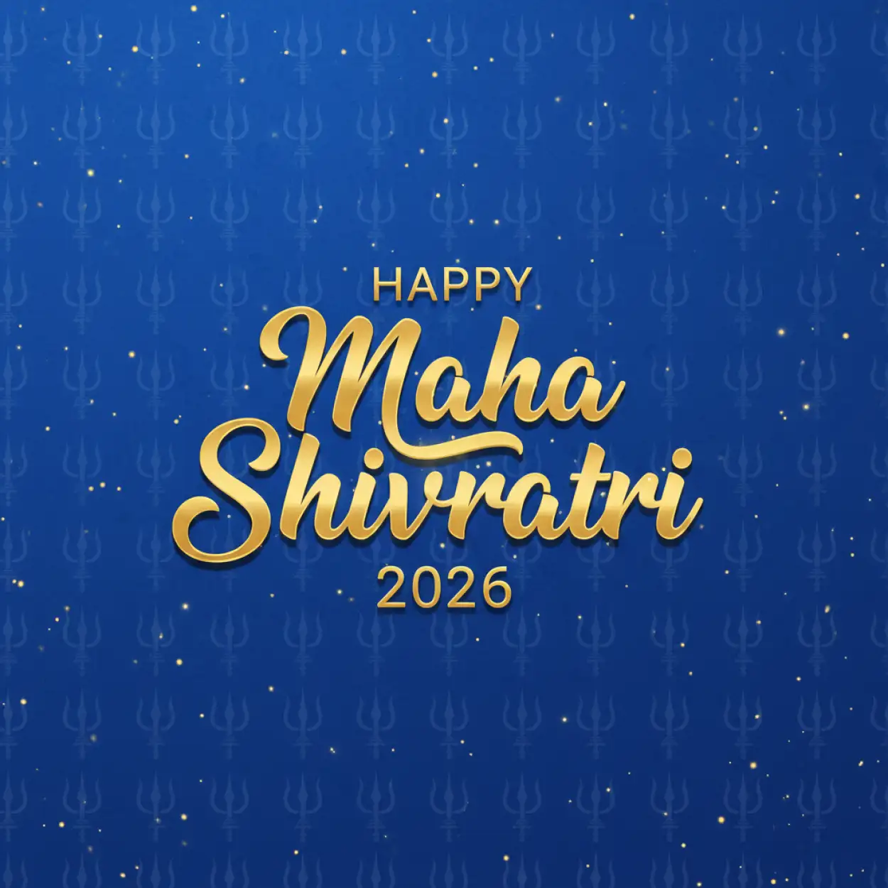 Free Download Happy Maha Shivratri 2026 Gold Text Design - High Quality Happy Maha Shivratri 2026 Background