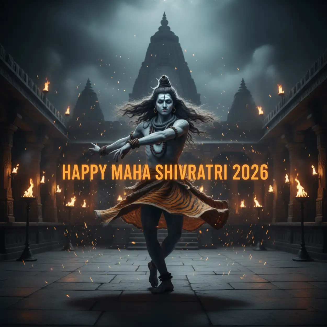 Free Download Happy Maha Shivratri 2026 Instagram Cinematic Shiva Poster - High Quality Happy Maha Shivratri 2026 Instagram Post Background