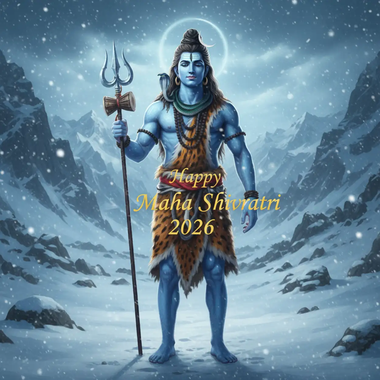 Free Download Happy Maha Shivratri 2026 Instagram Har Har Mahadev Post - High Quality Happy Maha Shivratri 2026 Instagram Post Background