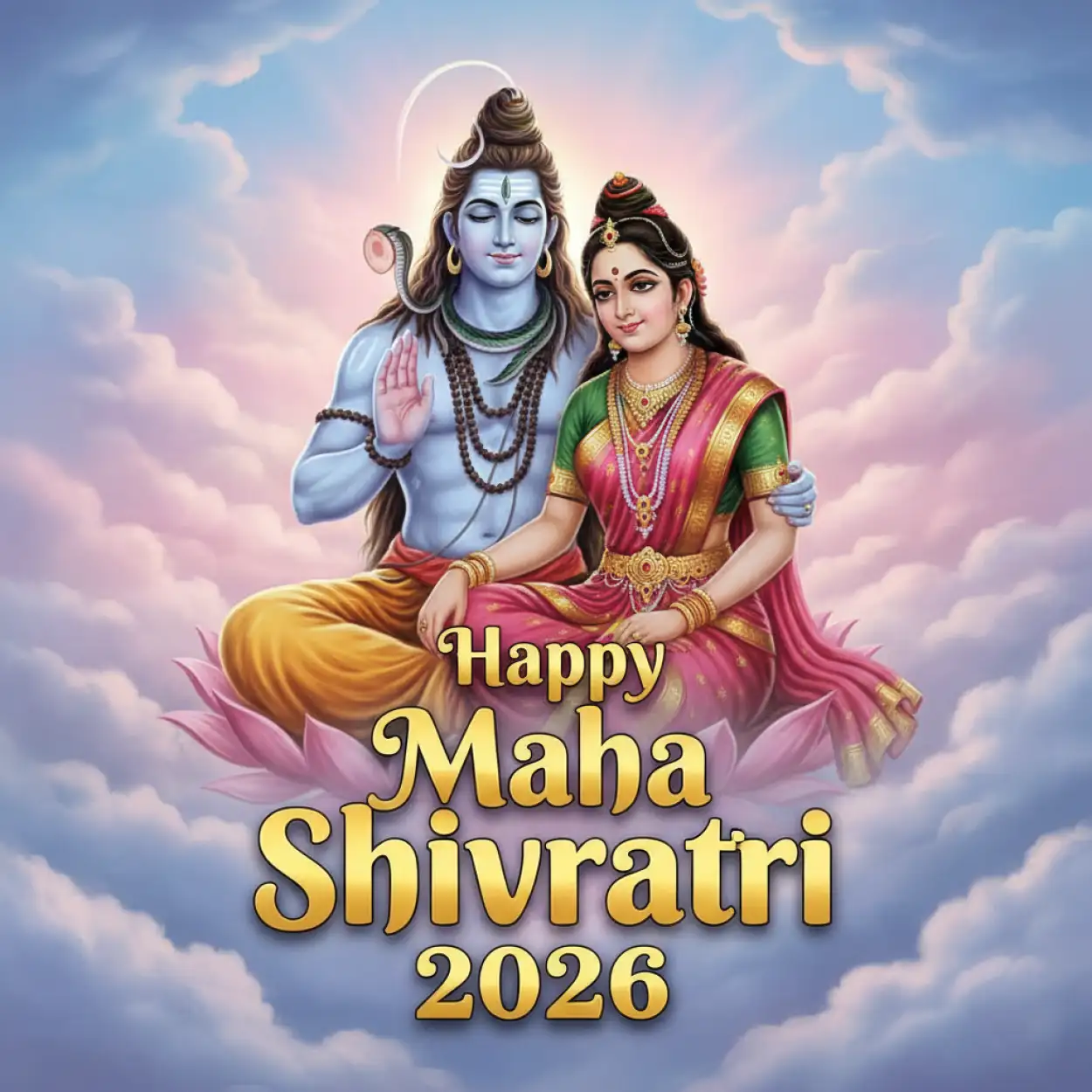 Free Download Happy Maha Shivratri 2026 Shiv Parvati Image Hd - High Quality Happy Maha Shivratri 2026 Background