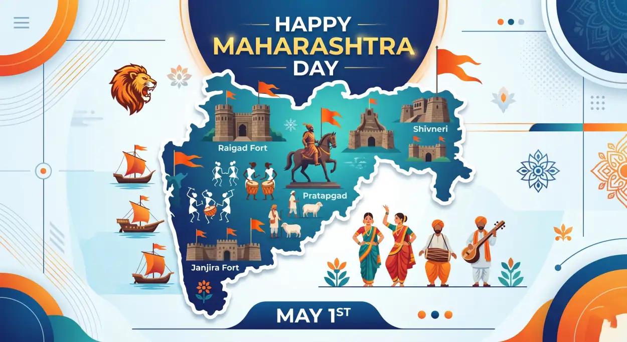 Free Download Happy Maharashtra Day 2026 Cutout Images Png - High Quality Happy Maharashtra Day 2026 Transparent PNG