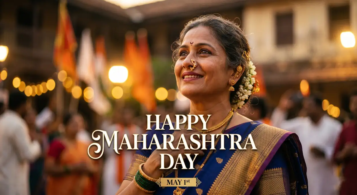 Free Download Happy Maharashtra Day 2026 Wishes In Marathi Images - High Quality Happy Maharashtra Day 2026 Image