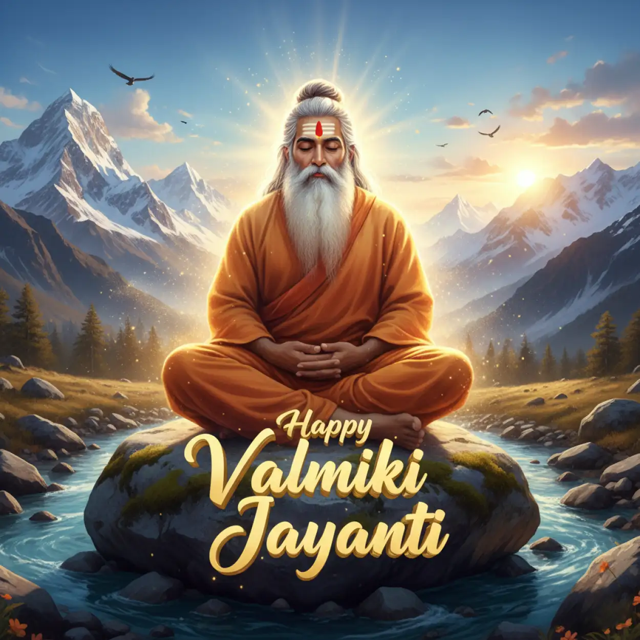 Free Download Happy Maharishi Valmiki Jayanti Vector Illustration Free - High Quality Happy Maharishi Valmiki Jayanti Background