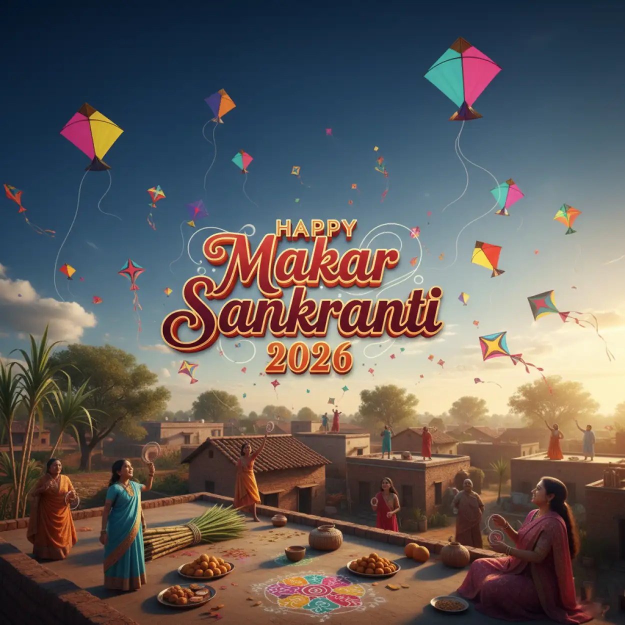 happy makar sankranti 2026 indian harvest festival cultural photos
