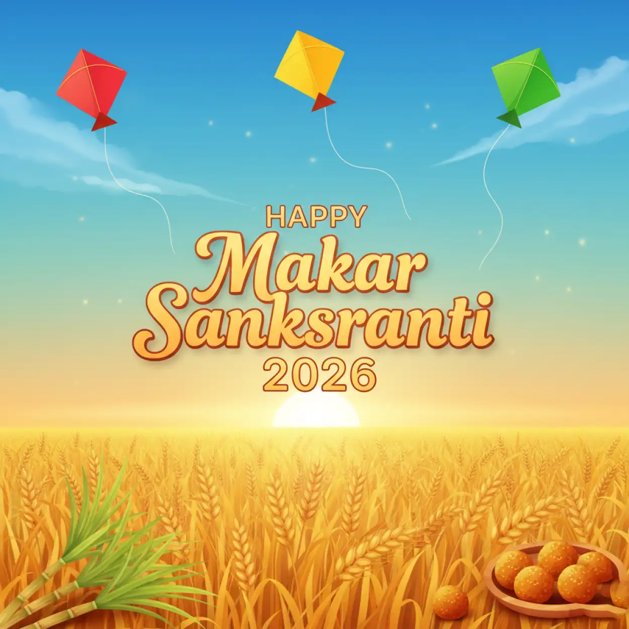 happy makar sankranti 2026 realistic indian festival photography