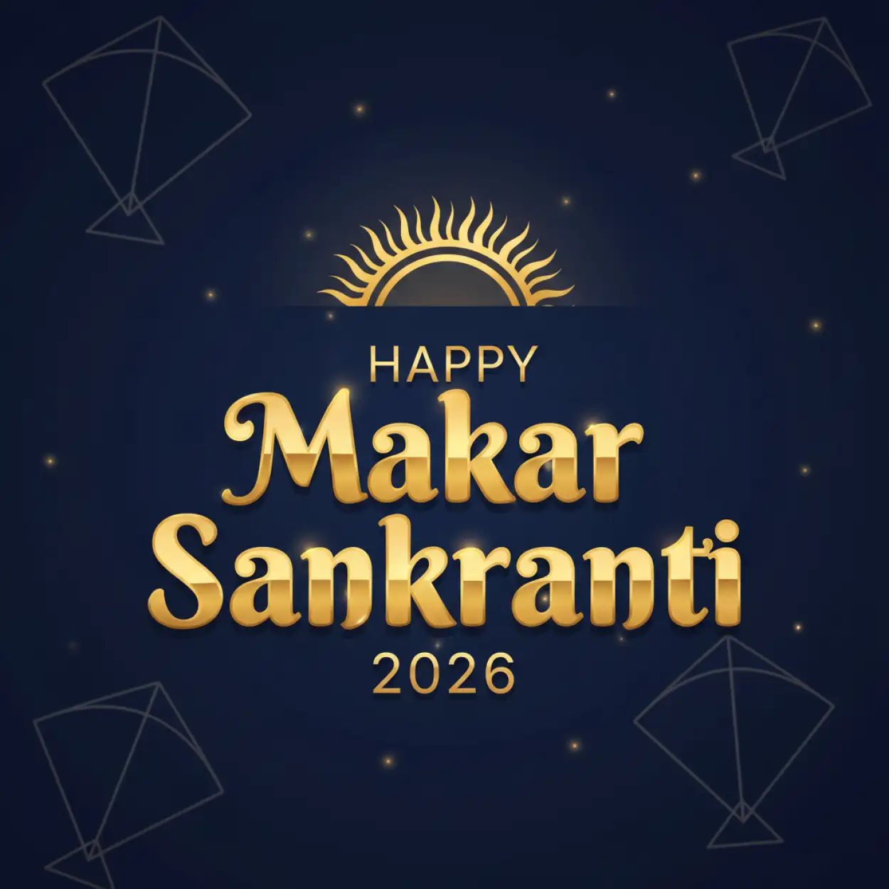 happy makar sankranti 2026 vfx style poster