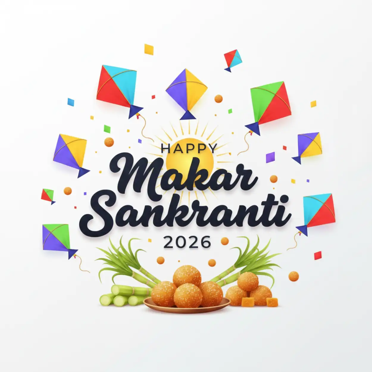 Free Download Happy Makar Sankranti 2026 - High Quality Happy Makar Sankranti 2026 Png Background