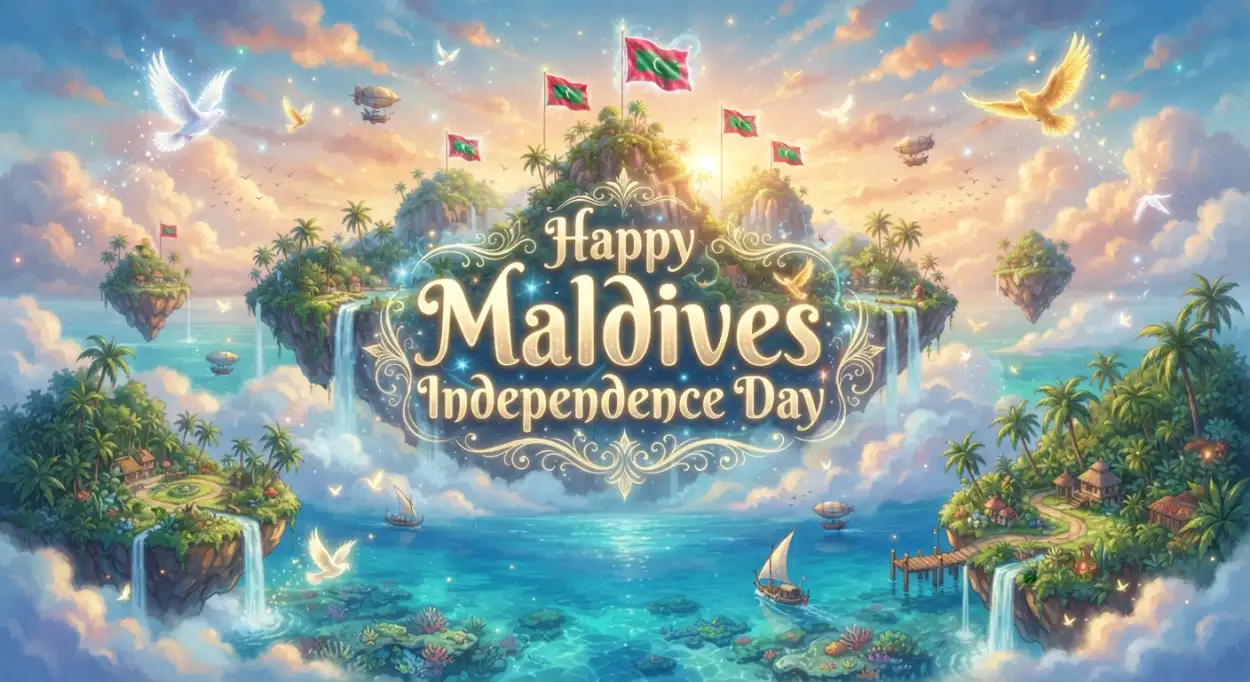 Free Download Happy Maldives Independence Day Banner - High Quality Maldives Independence Day 2026 Image