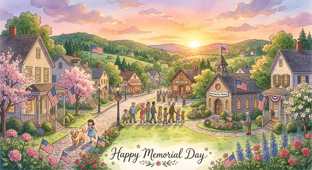 Free Download Happy Memorial Day 2026 American Patriotic Illustrations - High Quality Happy Memorial Day 2026 Image