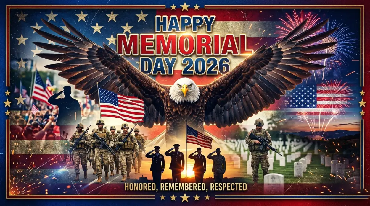 Free Download Happy Memorial Day 2026 Clipart Free - High Quality Happy Memorial Day 2026 Image