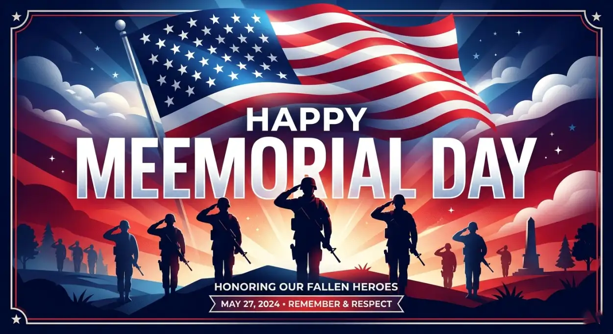 Free Download Happy Memorial Day 2026 Creative Patriotic Illustrations - High Quality Happy Memorial Day 2026 Image